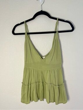 mahina Light Green Tiered Camisole